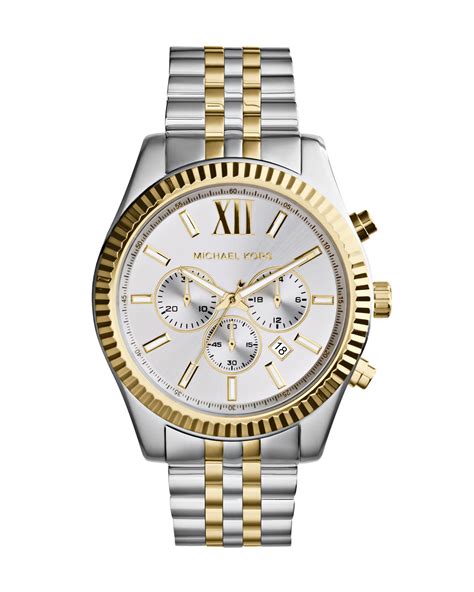 michael kors preston two tone chronograph watch|Michael Kors lexington lux.